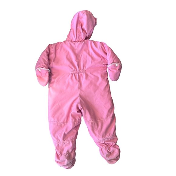 Vintage Carter's Pink Tulip Embroidered Bunting Snowsuit 24 Months - Picture 7 of 8